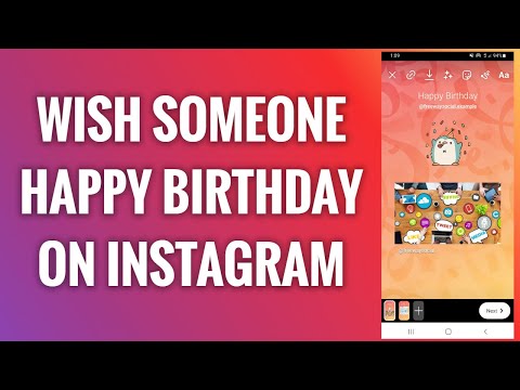 Part of a video titled How To Wish Someone Happy Birthday On Instagram - YouTube