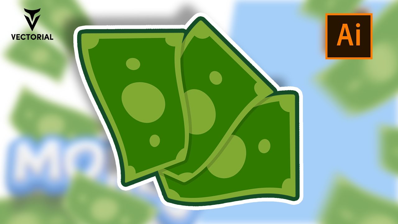 Make Wavy money  vector in Adobe Illustrator