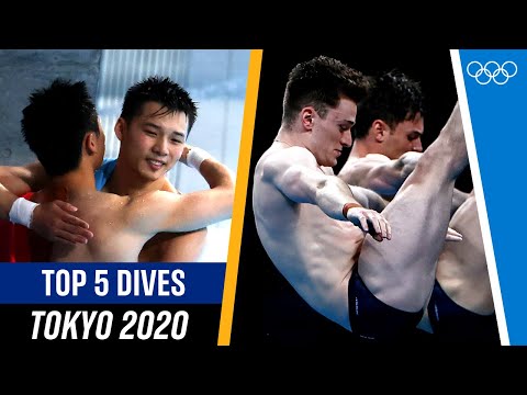 Top 5 Dives | Men's 10m synchronized platform at Tokyo 2020