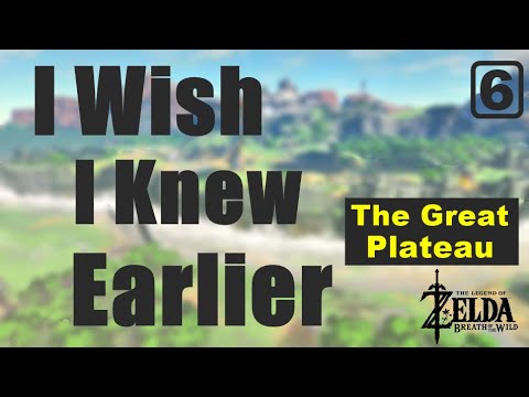 I Wish I Knew Earlier Zelda Breath of The Wild #6 The Great Plateau