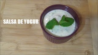 COMO HACER SALSA DE YOGURT PARA FALAFEL, KEBAB