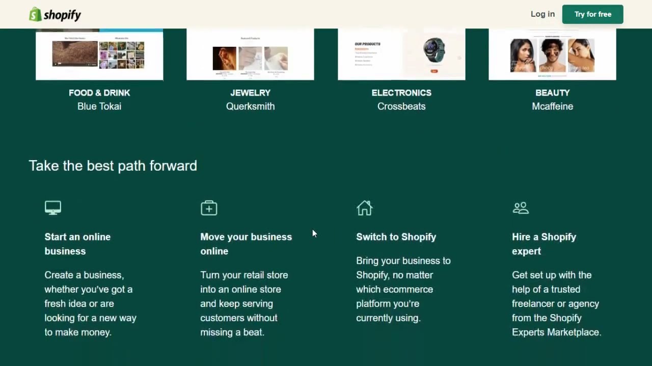 Shopify.com clone using HTML | CSS | Tailwind