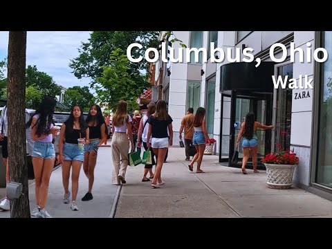 Columbus, Ohio 4K Walking Tour | City and Shops Walk