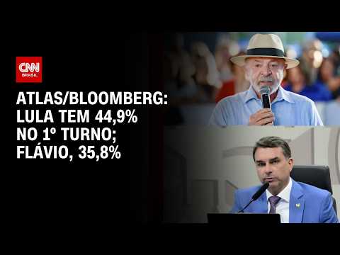 Lula tem 44,9% no 1º turno; Flávio, 35,8%; aponta pesquisa | LIVE CNN
