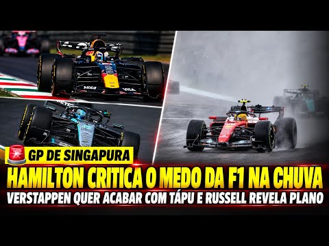 HAMILTON CRITICA A F1, RUSSELL REVELA PLANO E VERSTAPPEN BUSCA 1ª VITORIA EM SINGAPURA