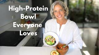 High-Protein Quinoa Bowl with Black Beans & Creamy Hummus (Healthy & Delicious)