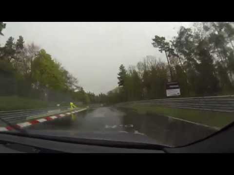 ►►►Crazy weather - Nürburgring Nordschleife - Almost crash onboard + McLaren crash
