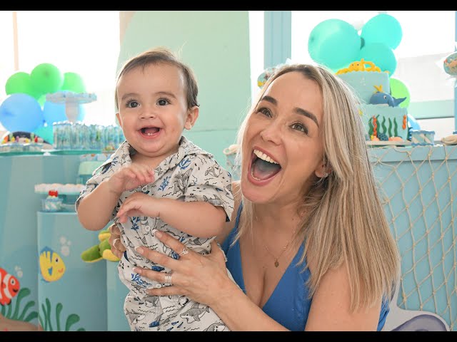 Festa Infantil - Evelyn Moura Fotografia - Fotografia em Niterói, Rio de Janeiro - casa de festa - decoração - decoração de festa - festa colorida- docinhos - bolo - criança - crianças - festa linda - tema fundo do mar - bolo e guaraná - festa em niterói '