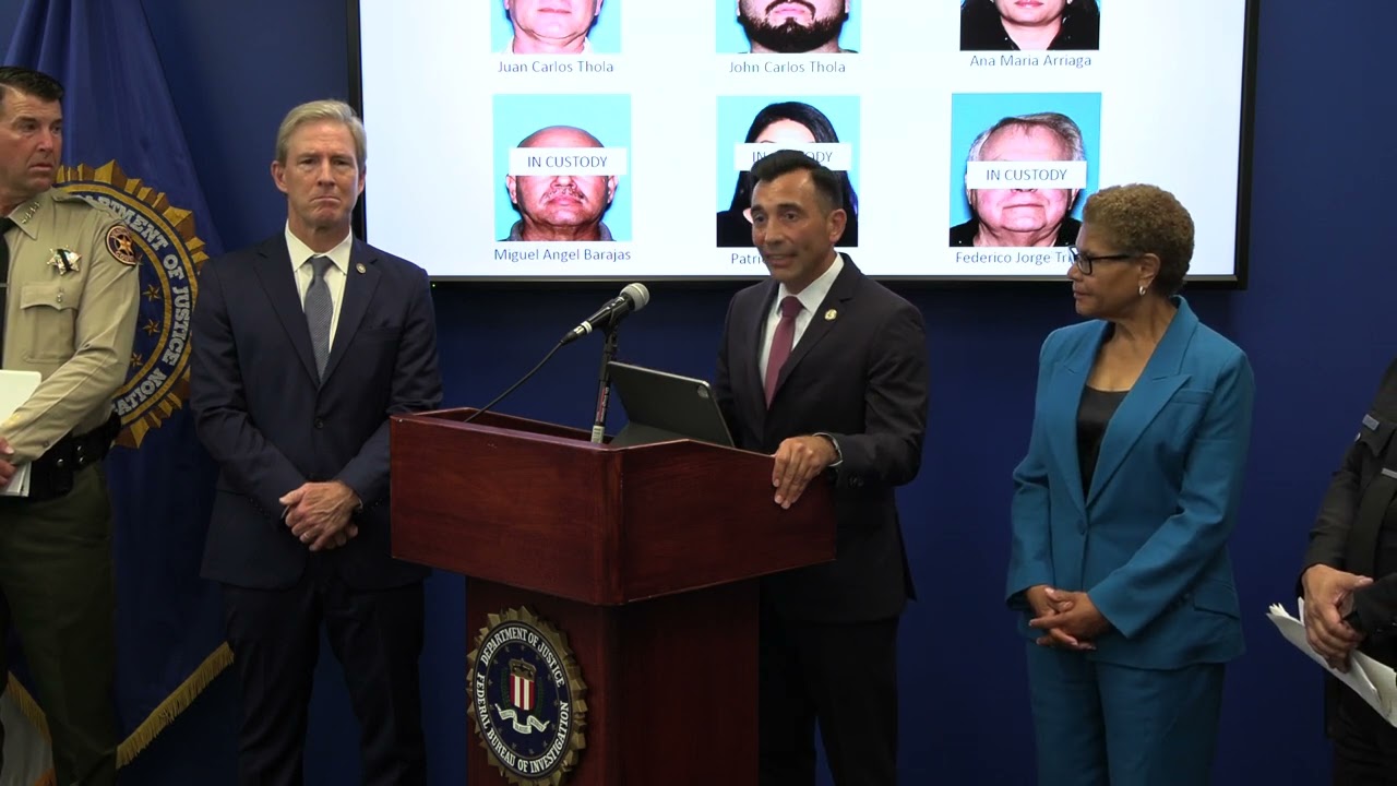 Joint Press Conference with U.S. Attorney and FBI regarding South American Theft Group Takedown