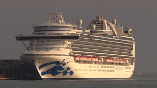 EMERALD PRINCESS FAREWELL SOUTHAMPTON DEPARTURE & DEPARTURES OF IOTS ARVIA &  VENTURA 11/10/25