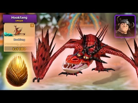 HOOKFANG — Snotlout's Unique Monstrous Nightmare Max Level 180 Titan Mode | Dragons: Rise of Berk