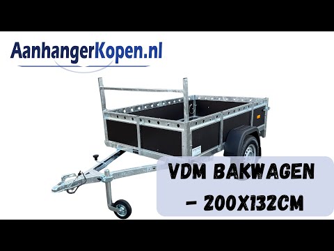 Bakwagen enkelas 200x132cm - 750kg - ongeremd