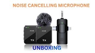 TX WIRELESS MICROPHONE NOISE CANCELLING UNBOXING 