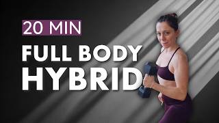 20 MIN FULL BODY HYBRID | Strength & Conditioning | Low Impact | Dumbbells | No Repeat
