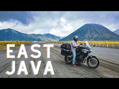 RIDING thru BROMO & Tumpak SEWU waterfall & Ijen on a motorbike