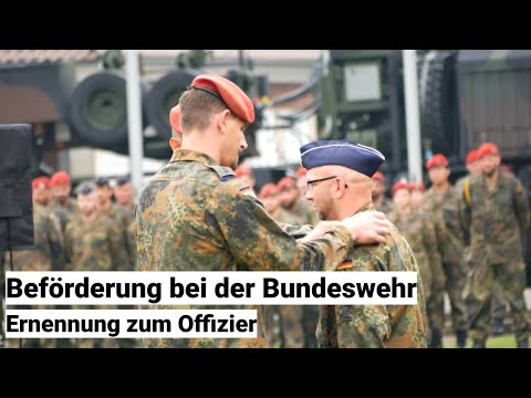 Beförderung eines Oberfähnrichs der Bundeswehr - wenn ein Offizier ernannt wird