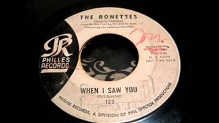 The Ronettes - When I Saw You 45 rpm!