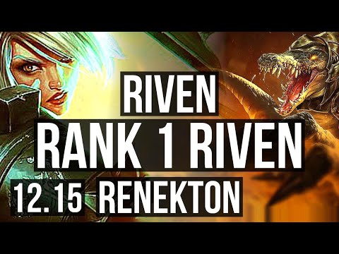 RIVEN vs RENEKTON (TOP) | Rank 2, Rank 1 Riven, 7/1/4 | NA Challenger | 12.15