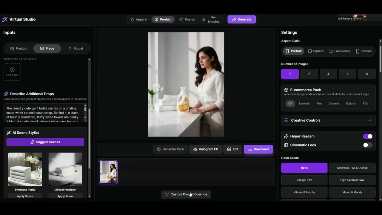 Liquid Detergent Bottle