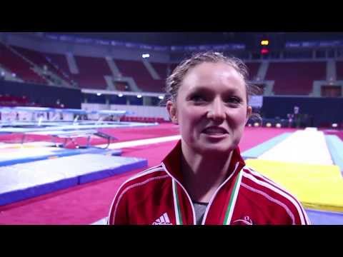 Rosie MacLennan wins gold at world trampoline championships - Sofia, Bulgaria