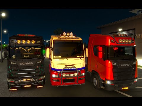 Euro Truck Simulator 2 MiltiPlayer ночной Stream - 12.06.2019