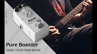 Video thumbnail for AZOR AP-304 Pure Boost Guitar Effect Micro Clean Boost Pedal by Guitar Pedal AZOR