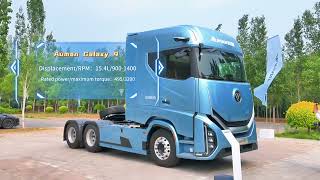 video of Foton Auman Galaxy 9 Tractor truck 560hp Peru long-haul freight