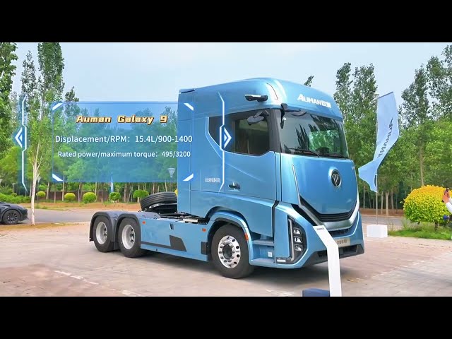 video of Foton Auman Galaxy 9 Tractor truck 560hp Peru long-haul freight