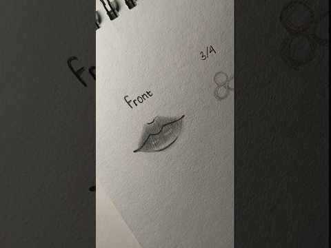 How to draw Lips with Three Angles✏️ #drawing #tutorial #howtodraw #lips #art