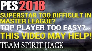 PES 2018 - Master League Team Spirit HACK!