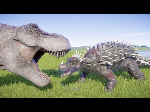 Tyrannosaurus Rex Vs All Herbivore Dinosaurs - Jurassic World Evolution