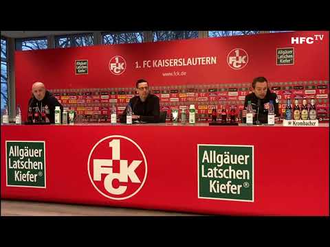24. Spieltag 2021/22: 1. FC Kaiserslautern - Hallescher FC | Pressekonferenz nach dem Spiel