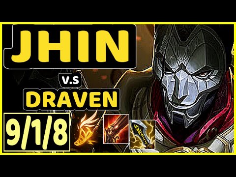 HADES (JHIN) vs DRAVEN - 9/1/8 KDA BOTTOM ADC CHALLENGER GAMEPLAY - EUW