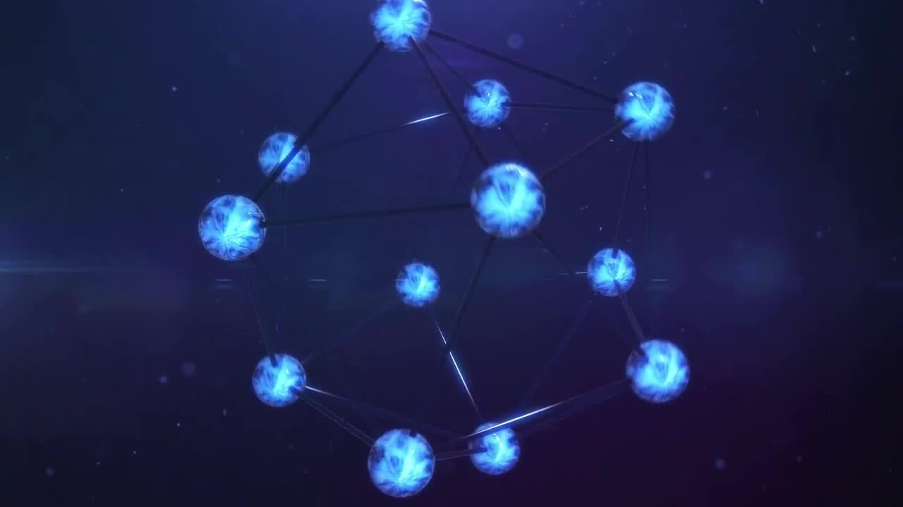 Atom Shape Loop Background Motion Graphics