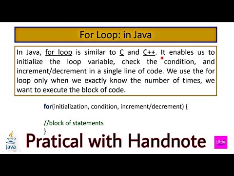 For Loop In Java Full Explain In Hindi Java For Loop Littlecoder Java Javaprogramming