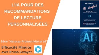 L’IA pour des recommandations de lecture personnalisées
