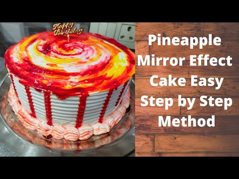 Pineapple Mirror cake recipe | Easy Step by Step Recipe |
