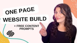 Create a One Page Website with Squarespace 7.1. (+ Free Content Prompts)