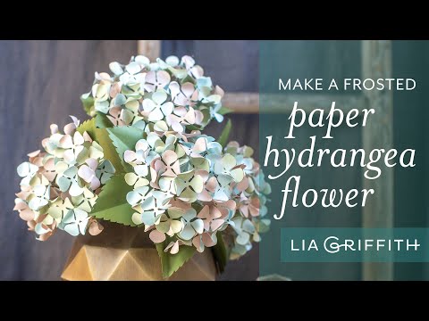 DIY Stunning Hydrangea Flower with Frosted Paper (full tutorial)