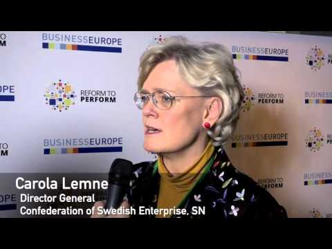 BusinessEurope Day 2016 - Reform to perform - Interview of Mrs Lemne on Schengen and TTIP