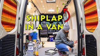 Installing Plywood Walls & Shiplap Ceiling in a Camper Van
