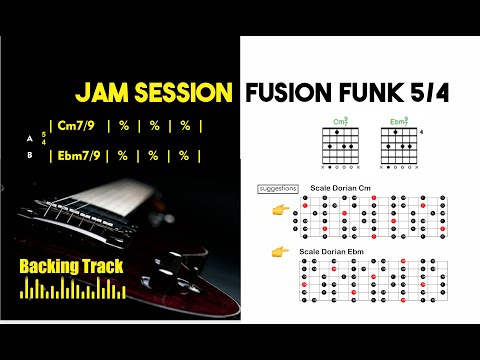Jam Session Fusion Funk 5/4 - Backing Track (Cm7/9 - Ebm7/9) for improvise