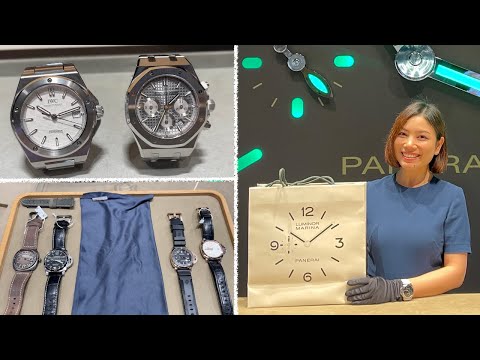 Buying first luxury Panerai Watch in Dubai Mall & Shopping Rolex IWC Ingenieur MoonSwatch