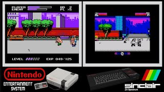 NES vs ZX Spectrum : MIGHTY FINAL FIGHT (Side by side comparison)
