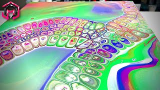 WOW!! Transparency and FLOW - Chameleon Cell Acrylic Pouring