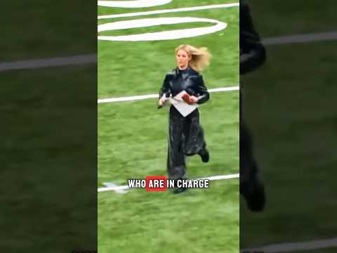 Sports reporters have to run across the field! #shorts #nfl #reporter