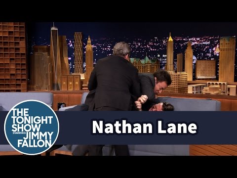 Nathan Lane and Jimmy Fallon Get in a Brawl