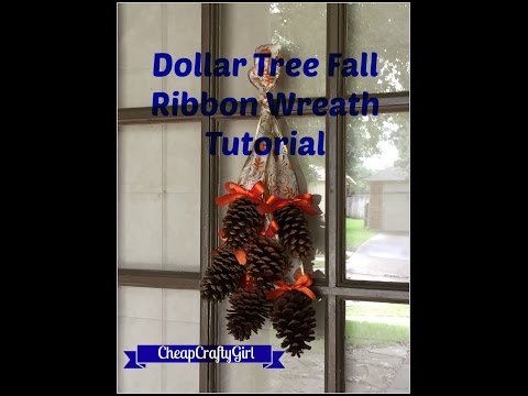 Dollar Tree Fall Pinecone Wreath Tutorial Video