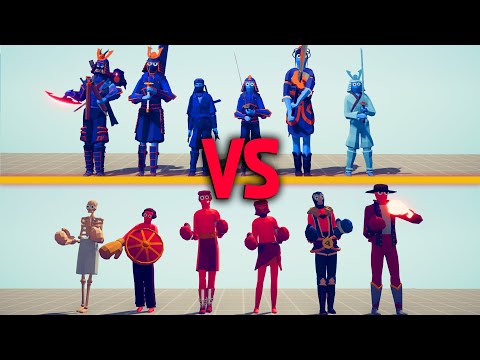 SAMURAI TEAM vs BOXER TEAM | TABS - Totally Accurate Battle Simulator