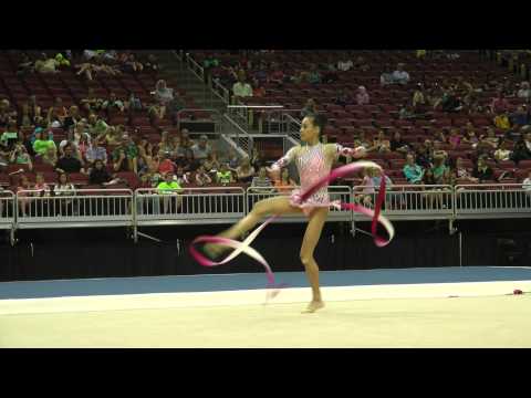 Serena Lu - Ribbon (AA Finals) - 2014 USA Gymnastics Championships